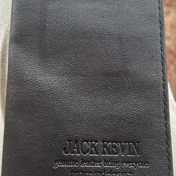 Jack Kevin Black Leather Wallet - Picture 1 of 5